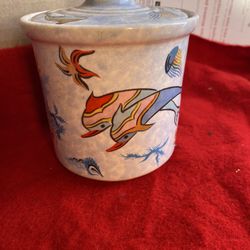 5.5 Inch Handmade In Greece Ceramic White Greek Pottery Sugar Bowl Imported Greece   (2 available)