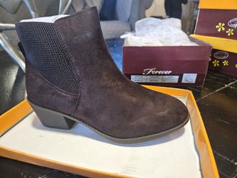 Brown Faux Suede Ankle Boot-New
