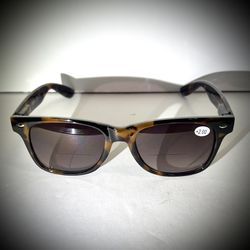 Ladeesse Bifocal Sunglasses +2.00 – Tortoise Shell Wayfarer Style – Brand New