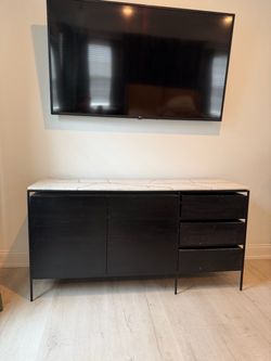 Marble top tv console