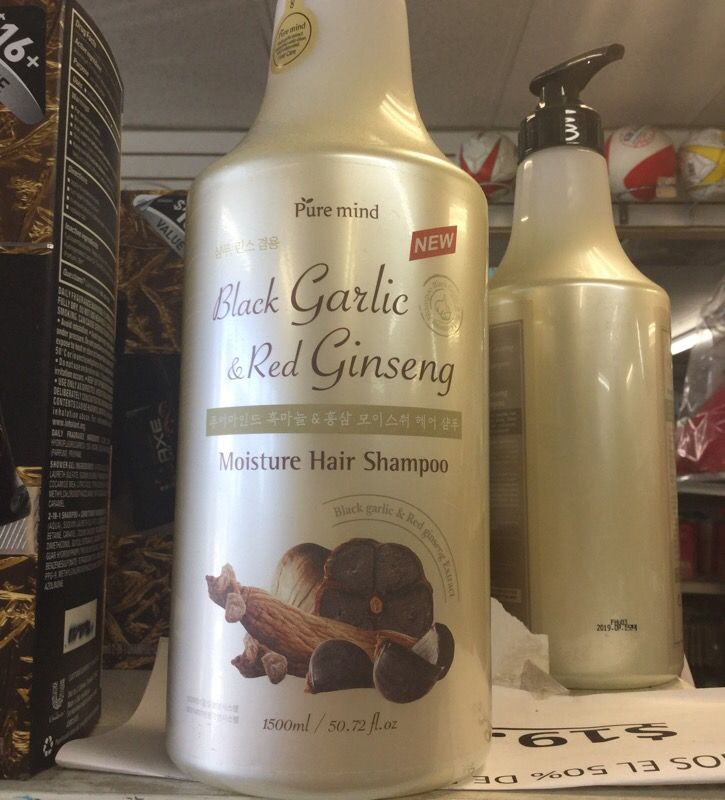 Black garlic and red ginseng shampoo
