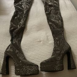 Steve Madden Rhinestone Thigh Boots