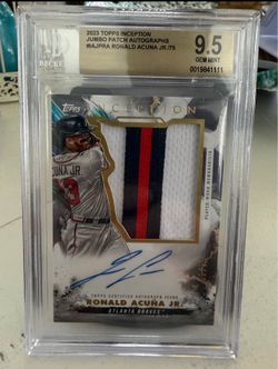 POP 1 GEM MINT 9.5 no higher version graded of this card. This is an amazing grade for a thick patch auto card.  The 2023 Topps Inception Autograph Pa