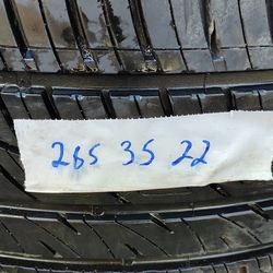 PAIR OF 265/35/22 DELINTE TIRES MOUNTED AND BALANCED 