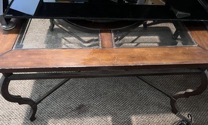 Wood And Glass Table