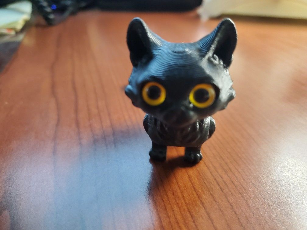 3D Printed Articulated Flexi Black Cat