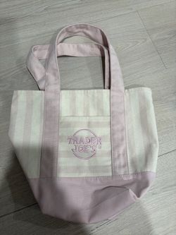 Rose pastel trader Joe tote bag