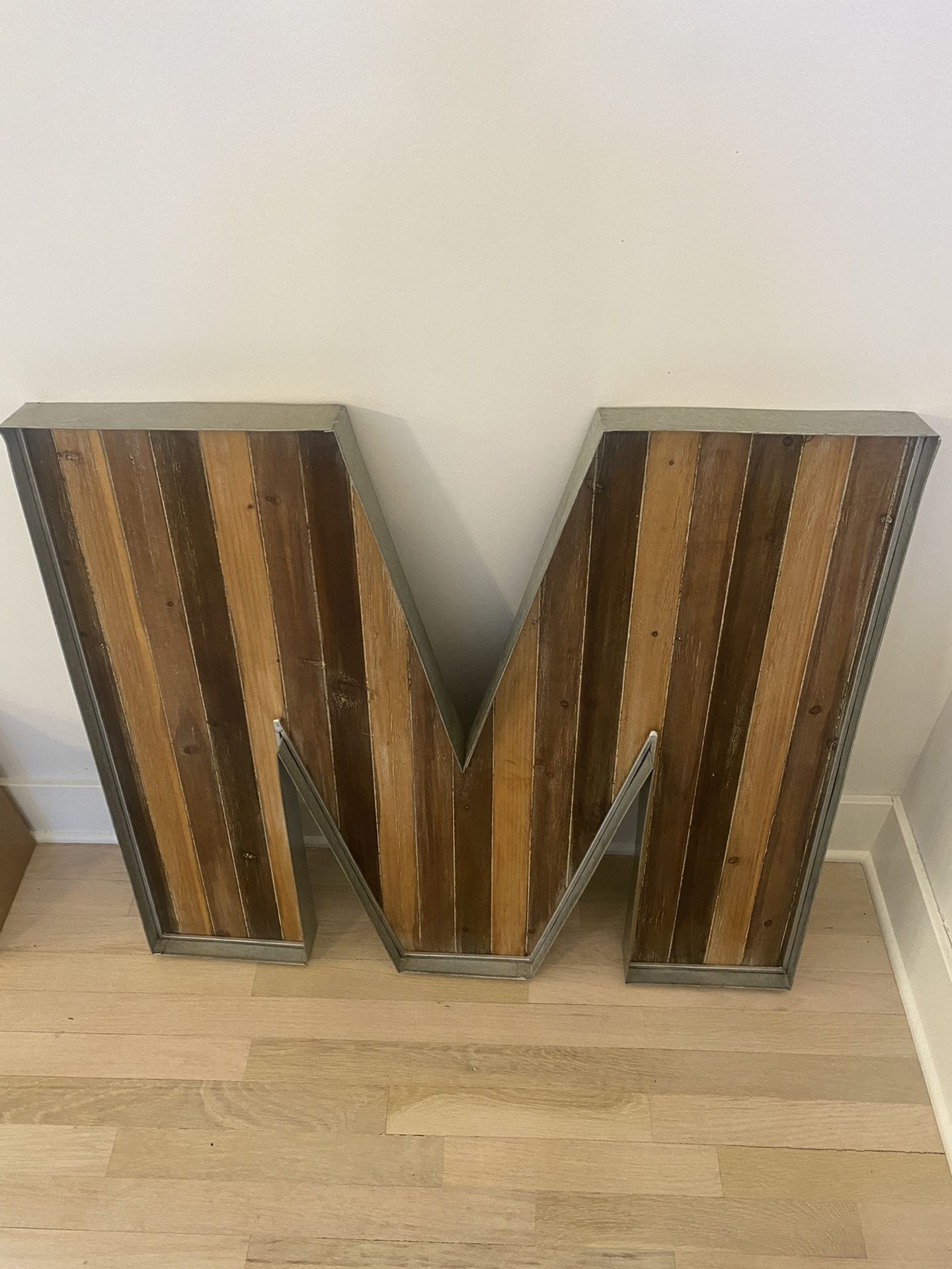 Wood And metal “M”