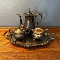 Beautiful Silver EPCA Tea Set and Tray by Bristol by Poole Silver Company- 110