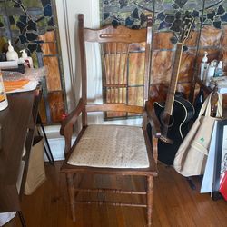 Antique Chair With Original Cushion