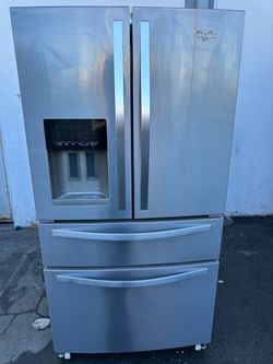 Whirlpool Stainless Steel 4 Door French Door Refrigerator with water & ice dispenser
