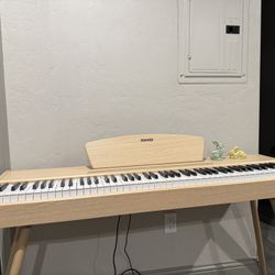 Donner DDP-80 Digital Piano 88 Key Weighted Keyboard, Full-size Electric Piano for Beginners, with Sheet Music Stand, Triple Pedal