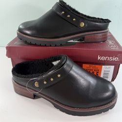 NEW Kensie Women's Wrylie Lined Clogs - Black - size 6.5