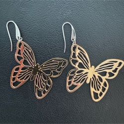 NOMINATION Elegant Butterfly Earrings in Gold and Silver ITALIAN BRAND I