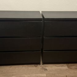 Ikea 3-drawer dressers - like new $75 each  (2 still available)
