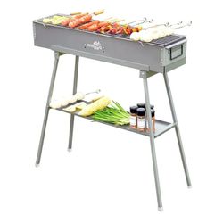 8569 [G5] BRAND NEW SEALED Charcoal Grills Commercial Quality Portable Multiple Size Hibachi BBQ Lamb Skewer Folded Camping Barbecue Grill