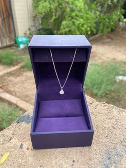 1/4 Carat Natural Diamond 925 Silver Necklace