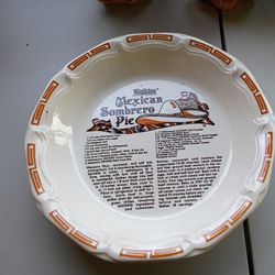 Vintage Watkins Mexican Sombrero Pie Recipe Plate