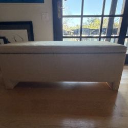 Tan storage ottoman