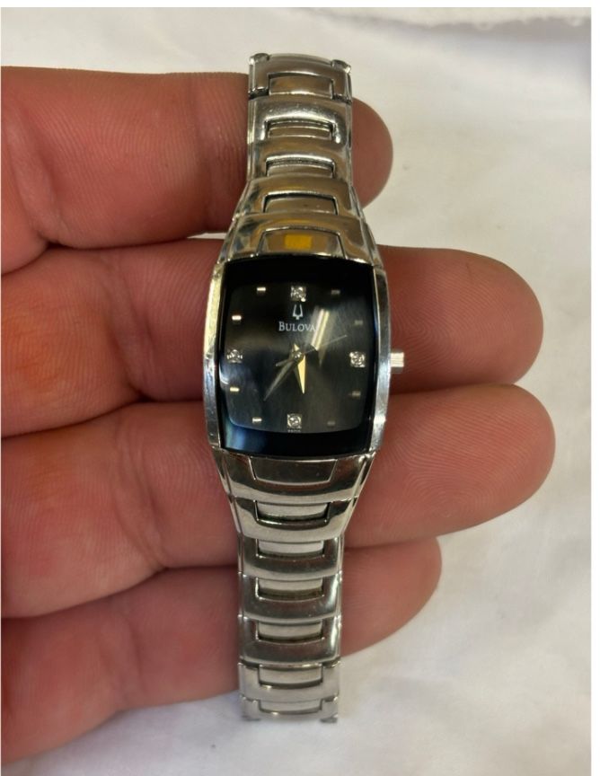 Bulova Diamond B2 Silver Tone Womens Watch!