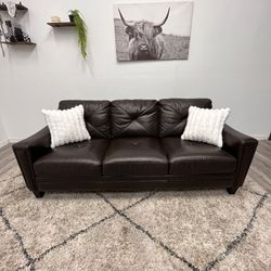 Leather Sofa Couch - Free Delivery