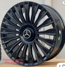22'' Maybach Style Wheels fit S550 Mercedes S63 Tires GLC Gloss Black S560 New
