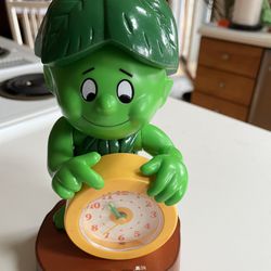 1985 Jolly Green Giant Little Sprout Promotional Talking Alarm Clock Pillsbury