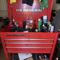 US GENERAL 4 DRAWER TOOL CART - used