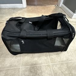 Pet Carrier Soft Sided Black
