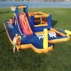Blast Zone Pirates Blaster  Slide &  Jumper - Wet Or Dry 