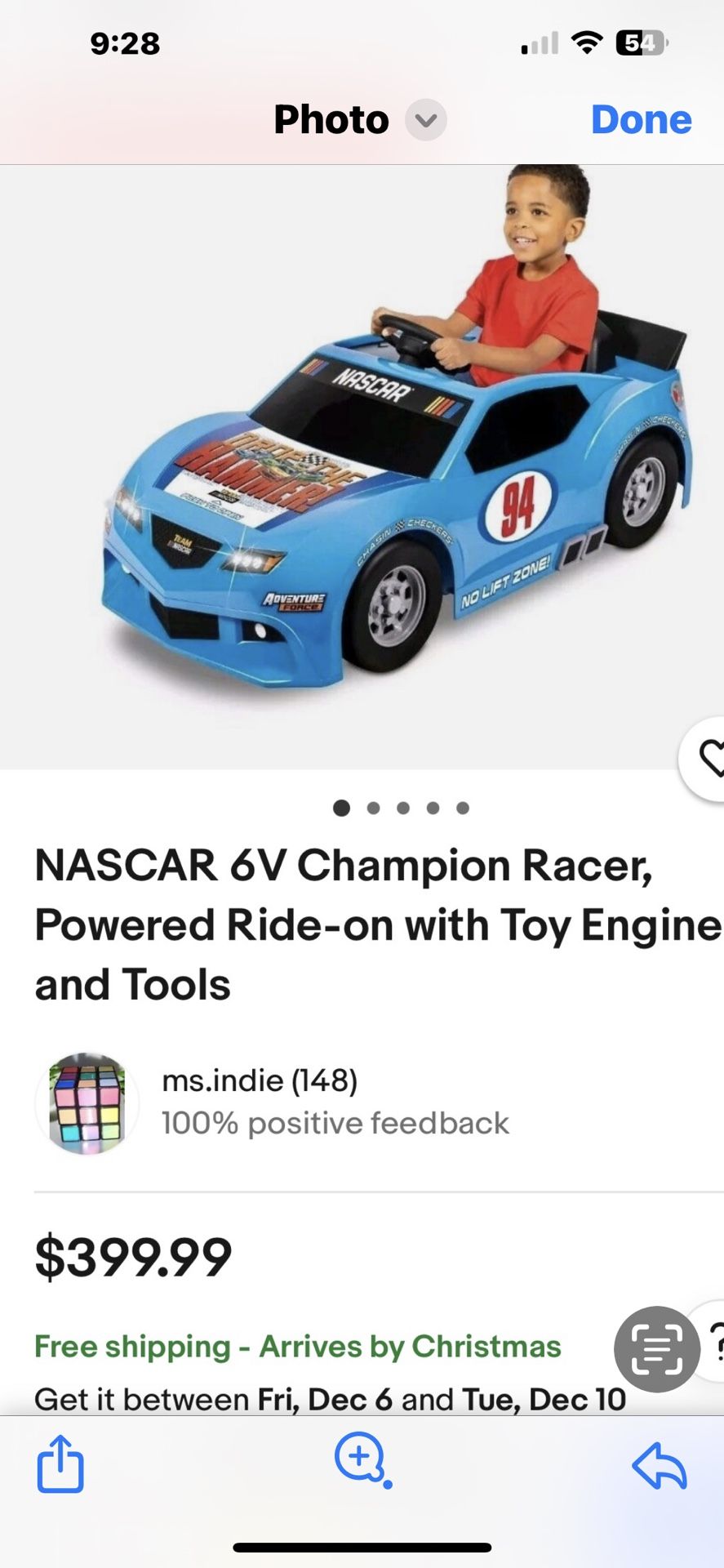 Brand new In The Box - Rare Battery operated NASCAR Race Car