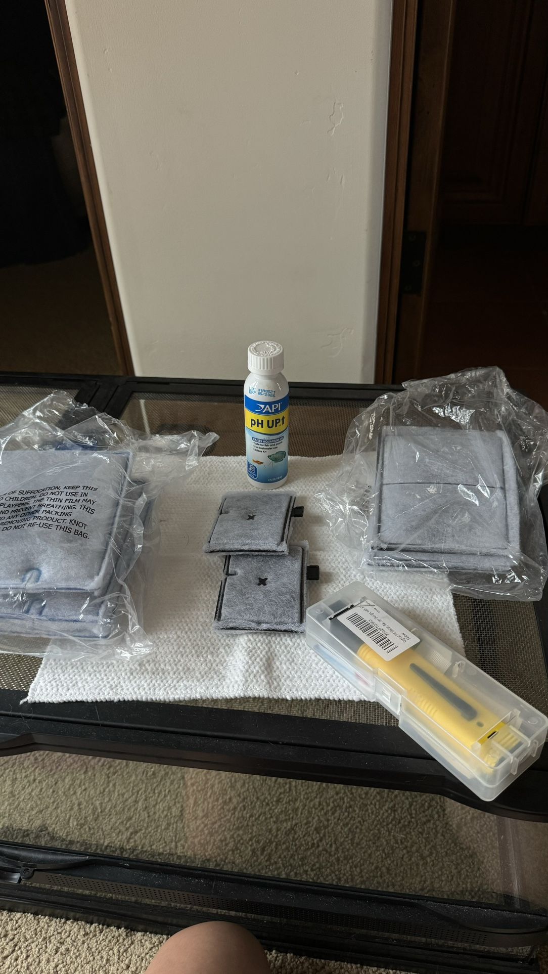 Fish Tank Filters + pH testing kit and pH down 