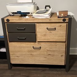 Matching File Cabinet And Desk
