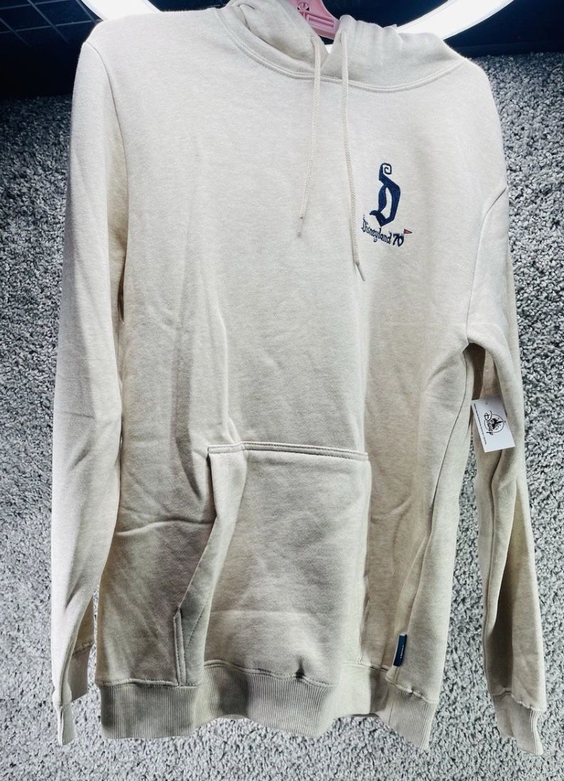 Disneyland 70th Anniversary Celebration Tan Map Pull Over Hoodie XLarge 2025 New