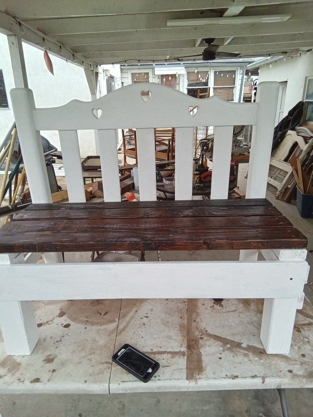 Custom Bench  Water Sealed For Porch Or Patio  Out Side 44 Wide 18 Deep 