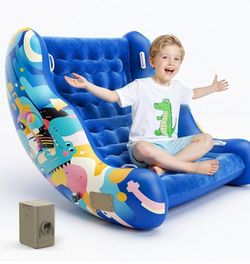 Inflatable Sensory Chair for Autistic Kids – Toddler Rocking Chair for Sensory Seeking, ADHD & Calming – Blow Up Crash Pad for Deep Pressure Therapy i