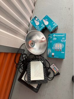 RGB outdoor lights and flood light with extra light bulbs bundle