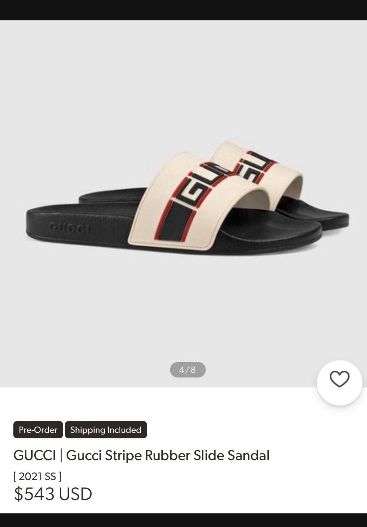 Men’s Gucci Nastro Sport Rubber Sandals Gucci Men Size 9 Nastro Sport Slide Sandals main image 2