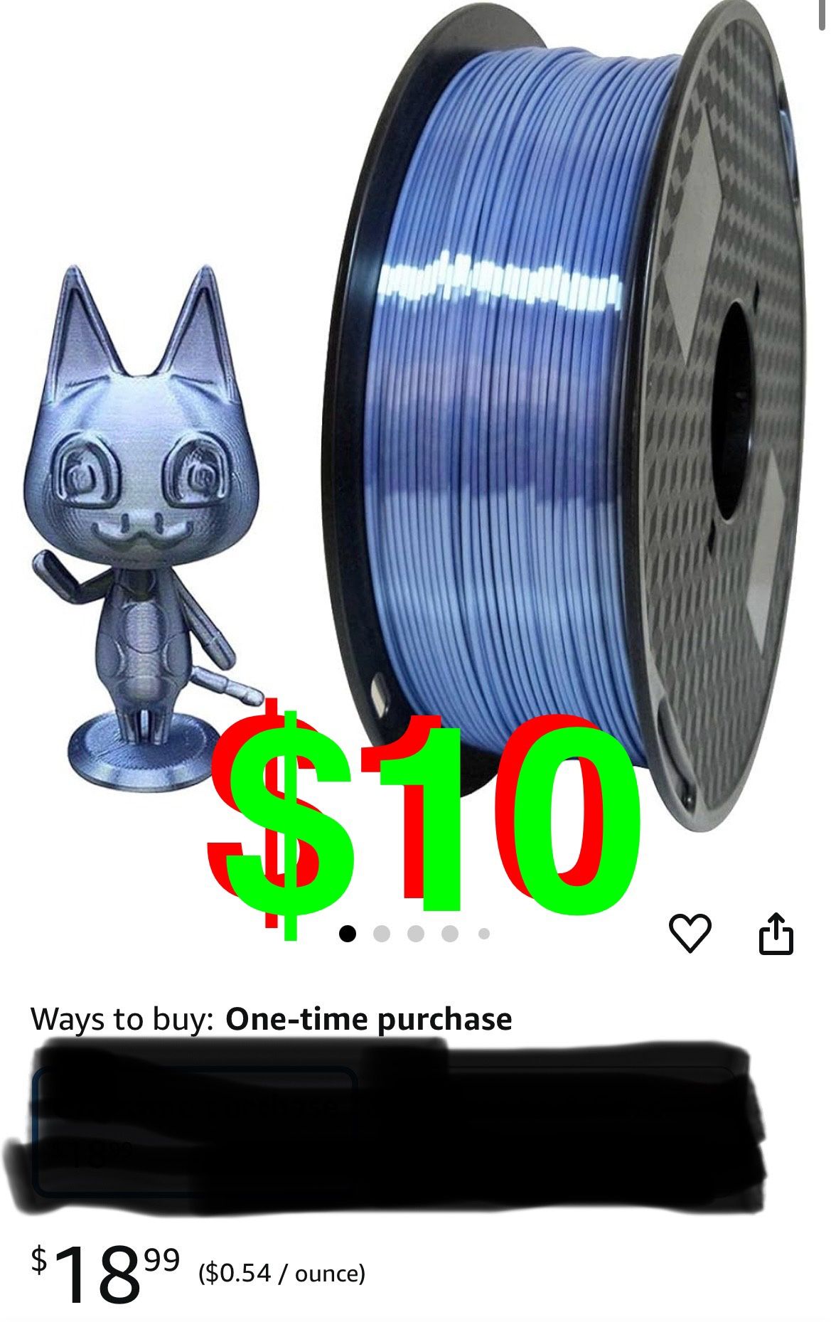 CC3D - Silk Silver Blue PLA 1.75mm 1KG 3D Printer Filament 2.2 LBS Spool 3D Printing Material CC3D Shine Silky Shiny Metallic Metal Gold Silver Copper