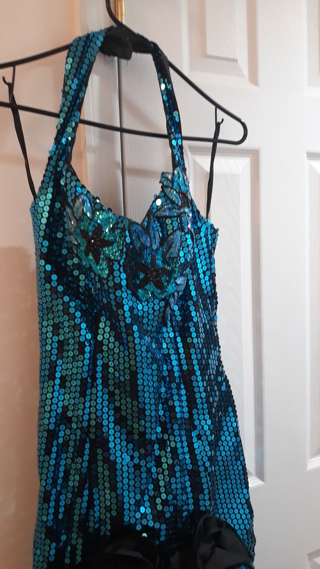 Sequin Ruffled Dress