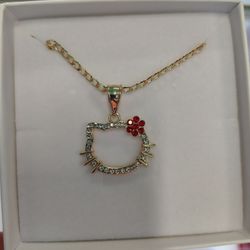 Hello Kitty Necklaces  14 K Gold Plated 