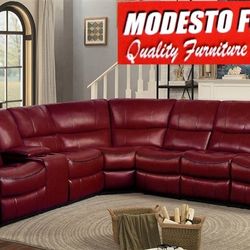 Red SECTIONAL TAKE ME HOME WITH $0 DOWN NO CREDIT NEEDED