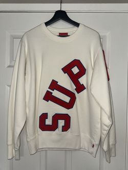 SUPREME Big Arc Crewneck Sweatshirt Size: M Ivory Men