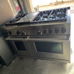 Wolf Stainless Steel 48 Inch Dual Fuel Range Stove 