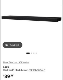 Black/Brown IKEA LACK Wall Shelf
