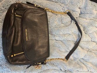 Michael Kors Black Pebbled Leather Shoulder Bag