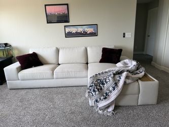 White cloth  Sectional Sofa