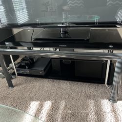 Glass tv stand