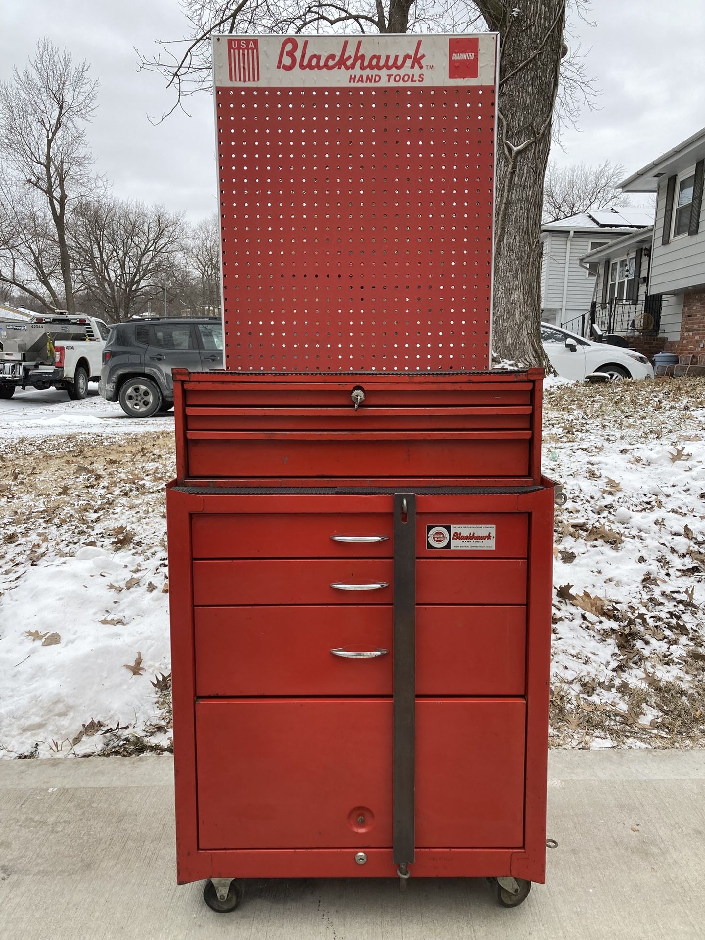 Rare Vintage Blackhawk Rolling Tool Box