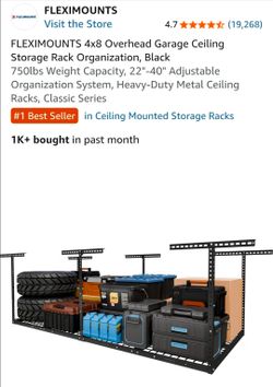 Fleximount 4x8 Overhead Garage Ceiling Storage Rack